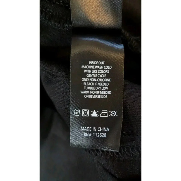 Max Jeans Dress Pants 18W Black Stretch Solid Logo Ponte Knit Back Pockets - Picture 7 of 12